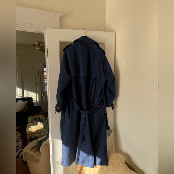 Ralph Lauren Blue Trench Coat - Picture 9 of 13